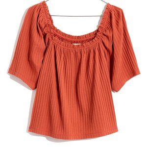 Madewell Tops Madewell Knit Pointelle Peasant Top - Size Small